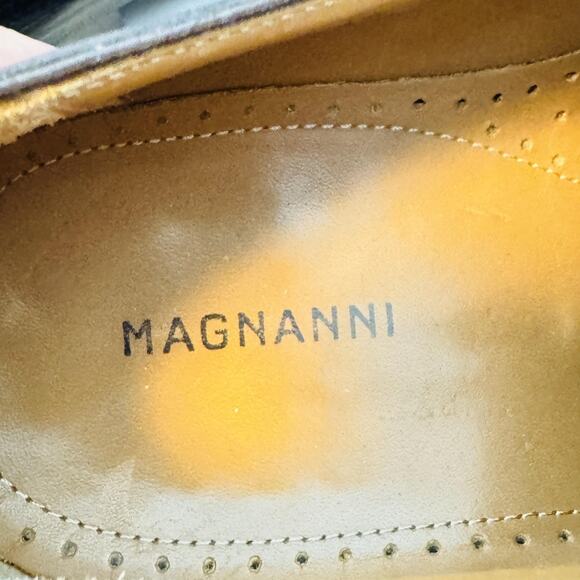 Magnanni Shoes Mens 11.5 Brown Leather Cap Toe Derby Oxford Dress Leather Sole main image 9
